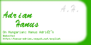 adrian hanus business card